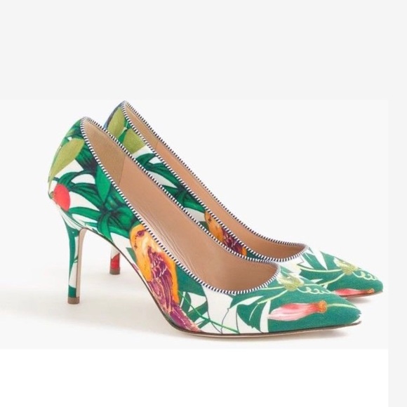 J. Crew Women's Elsie In Ratti Into The Wild Print Pumps 7.5